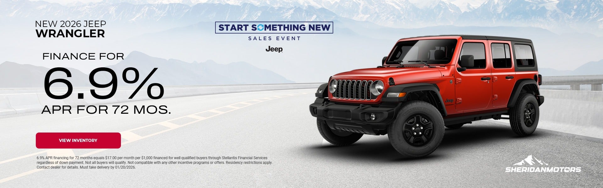 2026 Jeep Wrangler for finance in Sheridan 